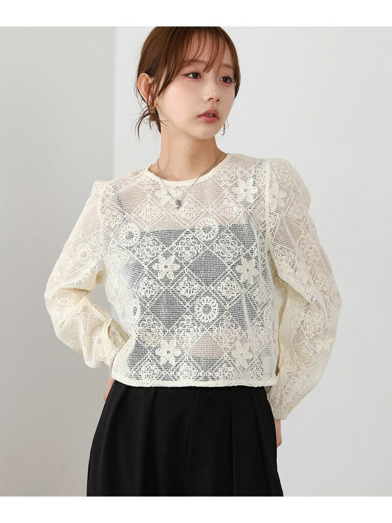 乐天商城 - 【SALE／60%OFF】花柄レースブラウス Bab バブ / ブージュルード トップス シャツ・ブラウス ブラック ホワイト【RBA_E】[Rakuten Fashion]