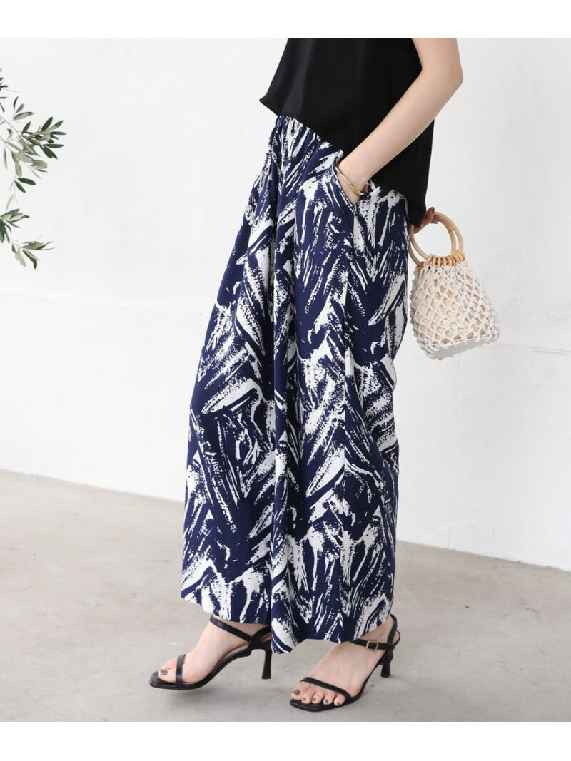 【SALE／40%OFF】ニュアンス柄パンツ Bou Jeloud バブ / ブージュルード パンツ その他のパンツ ブラック ネイビー【RBA_E】[Rakuten Fashion]のサムネイル