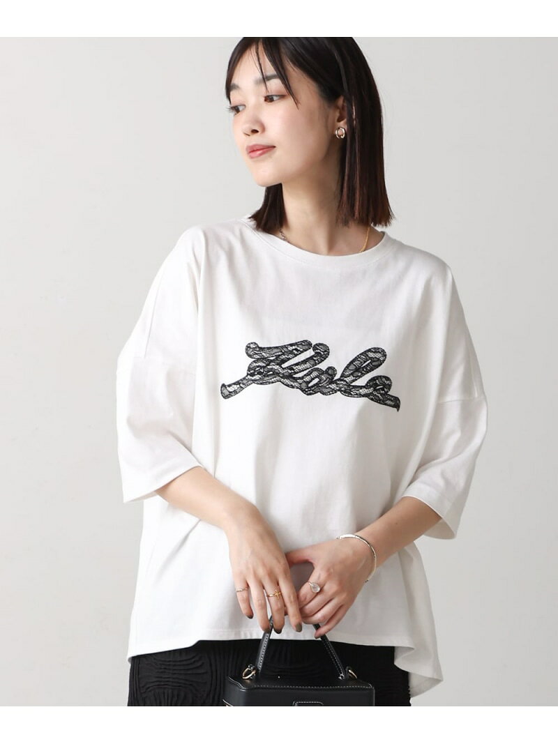 【SALE／40%OFF】レースロゴTee Bou Jeloud バブ / ブージュルード トップス カットソー・Tシャツ ブラック ホワイト【RBA_E】[Rakuten Fashion] linkit-10006615 Bab/Bou Jeloud パッケージ画像