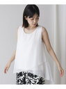 【SALE/13%OFF】レイヤードシフォンタンク Bou Jeloud バブ / ブージュルード トップス ノースリーブ・タンクトップ グレー ホワイト ブラ...