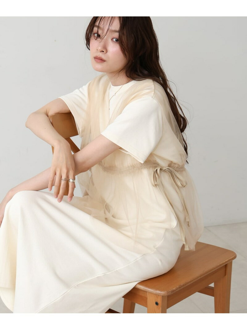 乐天商城 - 【SALE／40%OFF】【低身長向けサイズあり】チュールドッキングスウェットワンピース Bab バブ / ブージュルード ワンピース・ドレス ワンピース ホワイト ブラック【RBA_E】[Rakuten Fashion]