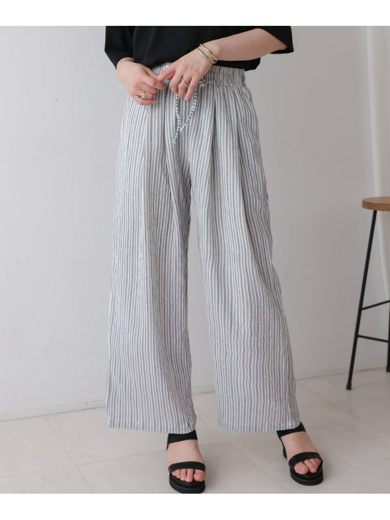 Rakuten - 【SALE／29%OFF】ストライプパンツ Bou Jeloud バブ / ブージュルード パンツ その他のパンツ ベージュ ホワイト【RBA_E】[Rakuten Fashion]