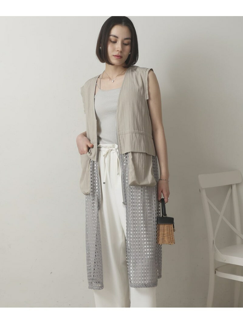 【SALE／40%OFF】レイヤードワークジレ Bou Jeloud バブ / ブージュルード トップス ベスト・ジレ グレ..