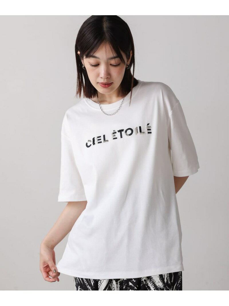 Rakuten - 【SALE／32%OFF】コンパクトスムースビーズ刺繍ロゴTシャツ Bou Jeloud バブ / ブージュルード トップス カットソー・Tシャツ ホワイト ブラック ブラウン【RBA_E】【送料無料】[Rakuten Fashion]