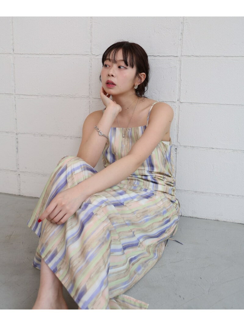 Rakuten - 【SALE／29%OFF】【低身長向けサイズあり】ウエストホールプリントワンピース Bab バブ / ブージュルード ワンピース・ドレス ワンピース ブラック パープル【RBA_E】【送料無料】[Rakuten Fashion]