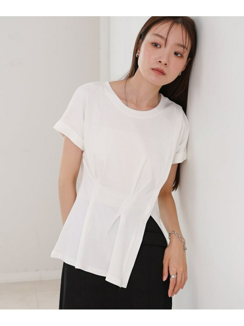 Rakuten - 【SALE／29%OFF】フロントタックデザイン スリットトップス Bab バブ / ブージュルード トップス カットソー・Tシャツ ブラック グレー ホワイト【RBA_E】[Rakuten Fashion]