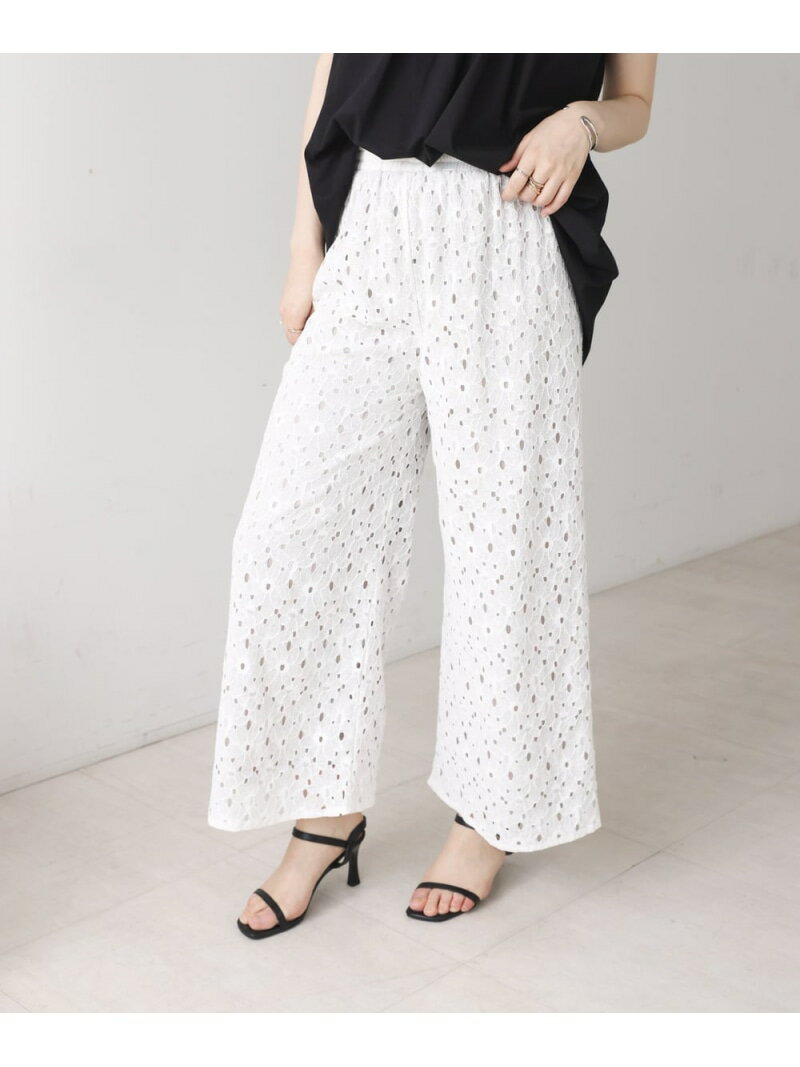 乐天商城 - 【SALE／40%OFF】フラワーモチーフワイドパンツ Bou Jeloud バブ / ブージュルード パンツ その他のパンツ ブラック ホワイト【RBA_E】【送料無料】[Rakuten Fashion]