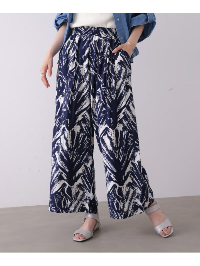 乐天商城 - 【SALE／30%OFF】ニュアンス柄ワイドパンツ Bou Jeloud バブ / ブージュルード パンツ その他のパンツ ネイビー ブラック【RBA_E】【送料無料】[Rakuten Fashion]