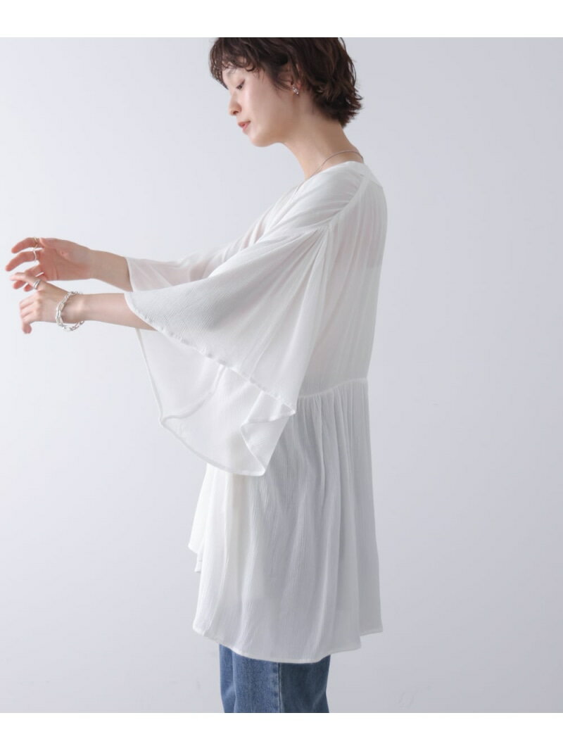 乐天商城 - 【SALE／20%OFF】レーヨンクレープ羽織チュニック Bou Jeloud バブ / ブージュルード ワンピース・ドレス チュニック レッド ブラック ホワイト ブラウン【RBA_E】【送料無料】[Rakuten Fashion]