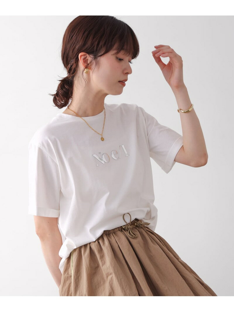 乐天商城 - 【SALE／20%OFF】消耗加工綿天竺メタルロゴプリントTee Bou Jeloud バブ / ブージュルード トップス カットソー・Tシャツ ホワイト ベージュ【RBA_E】【送料無料】[Rakuten Fashion]