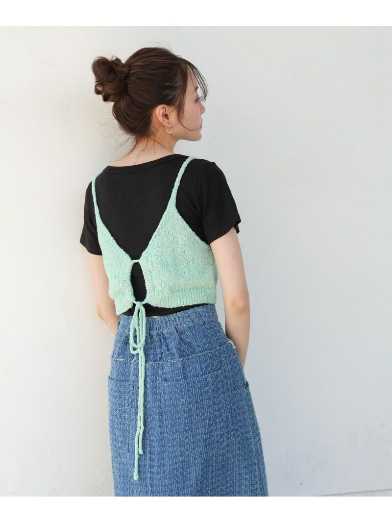 【SALE／40%OFF】ドロスト付きビスチェ Bab バブ / ブージュルード トップス ベスト・ジレ ブラウン グリーン ホワイト【RBA_E】[Rakuten Fashion] linkit-10007595 Bab/Bou Jeloud サンプル画像3
