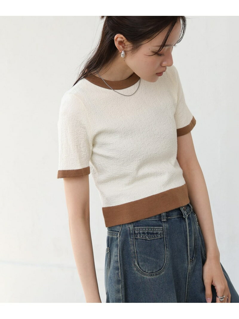 乐天商城 - 【SALE／20%OFF】リンガーニットTシャツ Bab バブ / ブージュルード トップス カットソー・Tシャツ グリーン ブラック ホワイト【RBA_E】[Rakuten Fashion]