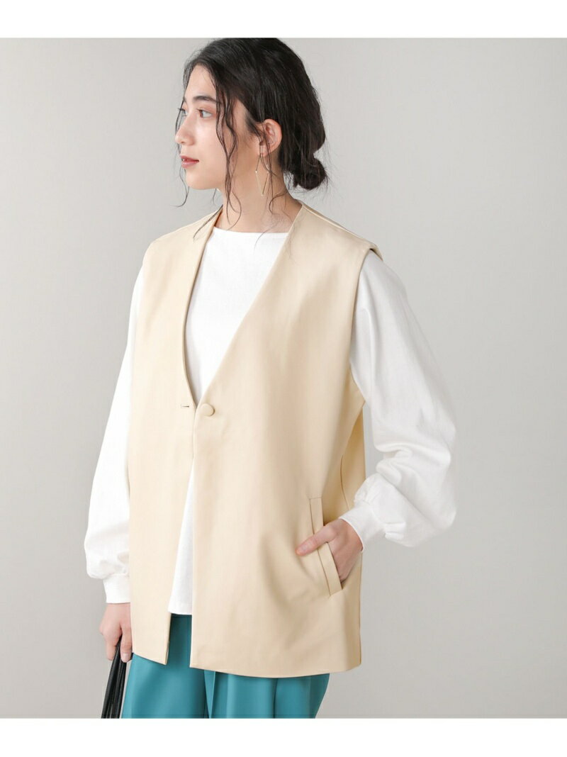 Rakuten - 【SALE／50%OFF】【WEB限定】ビーガンレザージャケットベスト Bou Jeloud バブ / ブージュルード トップス ベスト・ジレ グリーン ホワイト ブラック【RBA_E】[Rakuten Fashion]