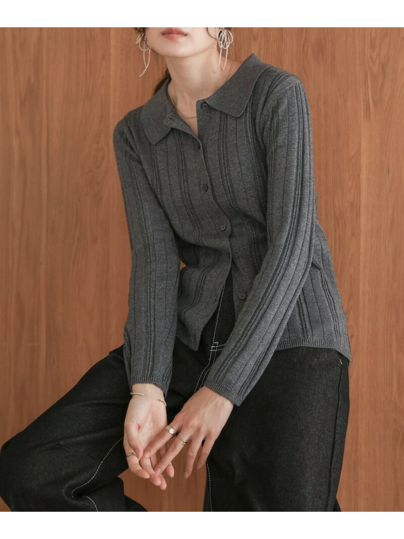 乐天商城 - 【SALE／40%OFF】ラメシャツカラーニットトップス Bab バブ / ブージュルード トップス ニット ブラウン ベージュ【RBA_E】[Rakuten Fashion]