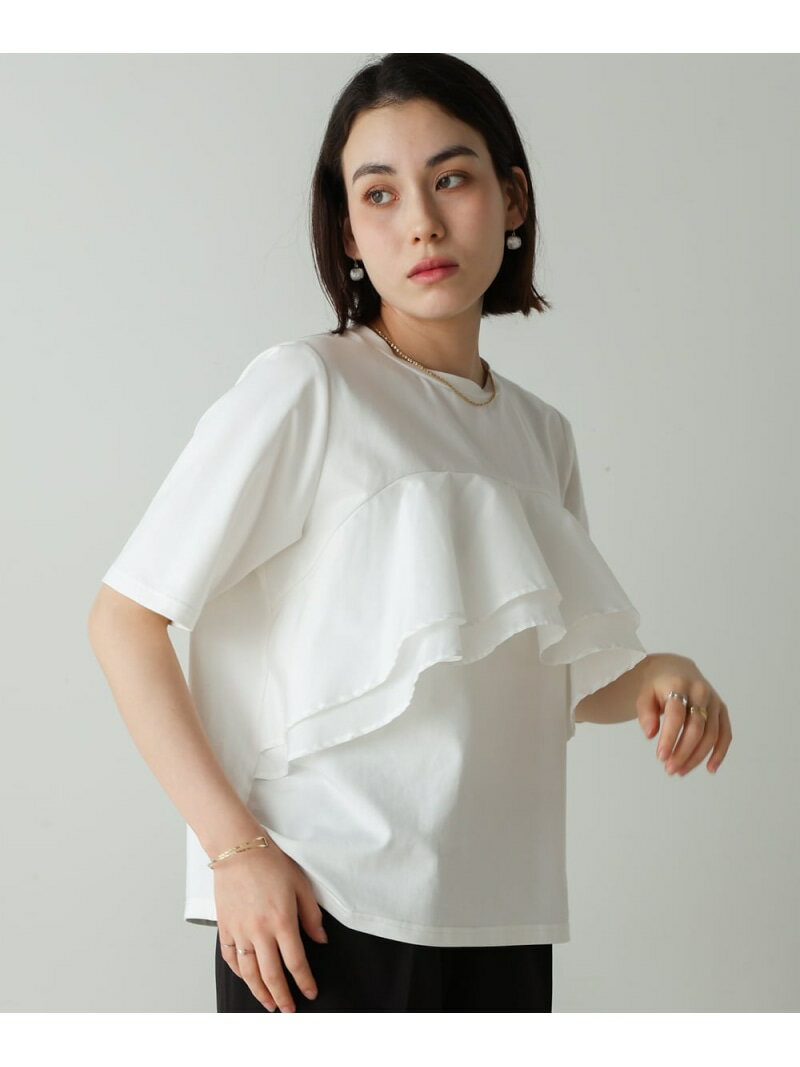 Rakuten - 【SALE／29%OFF】ビッグフリルTシャツ Bou Jeloud バブ / ブージュルード トップス カットソー・Tシャツ ブラック ホワイト【RBA_E】【送料無料】[Rakuten Fashion]