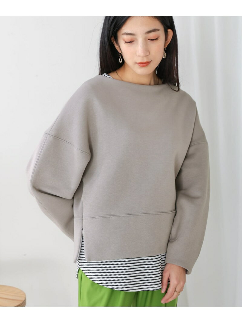 【SALE／40%OFF】軽やかボンディングZIPプルオーバー Bou Jeloud バブ / ブージュルード トップス スウェット・トレーナー グレー ベージュ【RBA_E】【送料無料】[Rakuten Fashion]