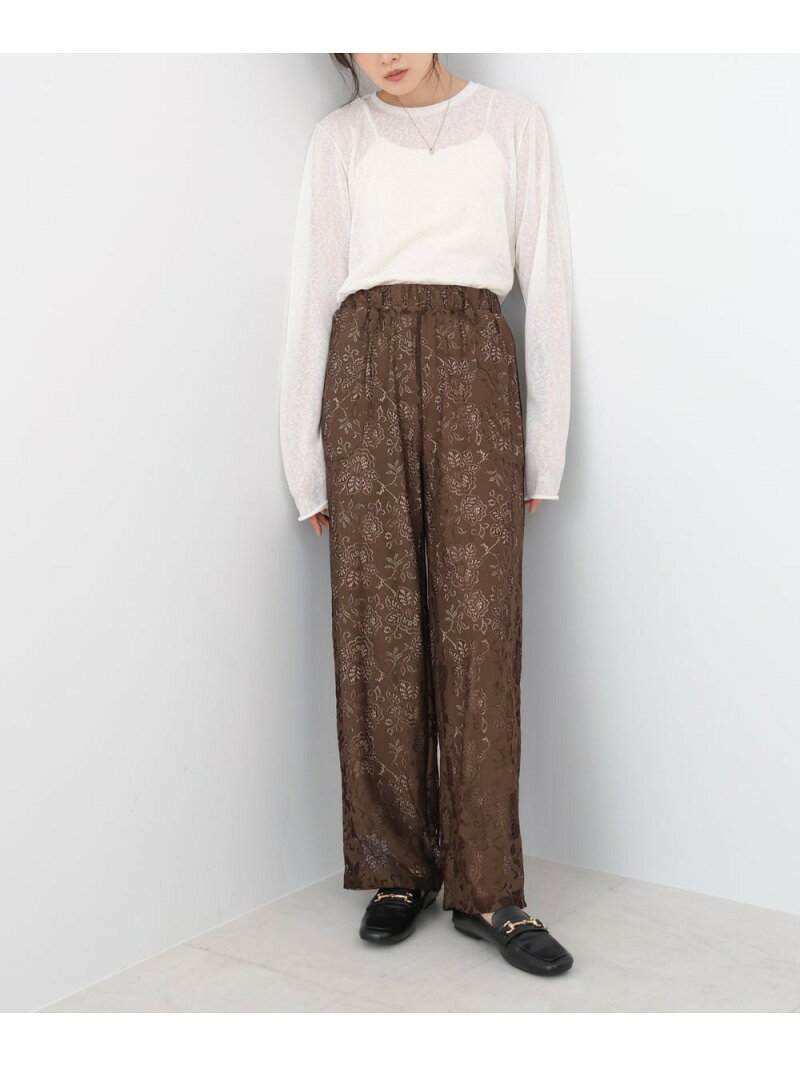 【SALE／24%OFF】【低身長向けサイズあり】フラワーレースリラックスパンツ Bab バブ / ブージュルード パンツ その他のパンツ ブラック ブラウン【RBA_E】【送料無料】[Rakuten Fashion]