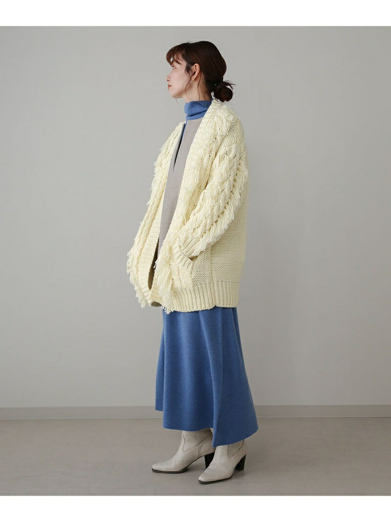 Rakuten - 【SALE／40%OFF】ローゲージフリンジニットカーデ Bou Jeloud バブ / ブージュルード トップス カーディガン ホワイト ブラウン【RBA_E】【送料無料】[Rakuten Fashion]