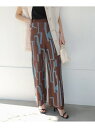 【SALE/20%OFF】幾何学柄ニットパンツ Bou Jeloud バブ / ブージュルード パンツ その他のパンツ ブラック ブラウン【RBA_E】【送料無...