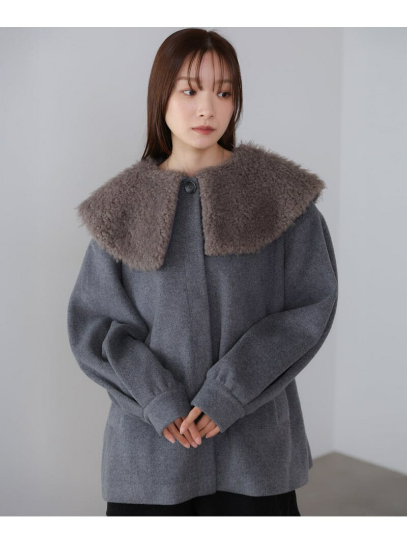 Rakuten - 【SALE／20%OFF】2WAYビッグカラーハーフコート Bab バブ / ブージュルード ジャケット・アウター その他のジャケット・アウター ベージュ【RBA_E】【送料無料】[Rakuten Fashion]