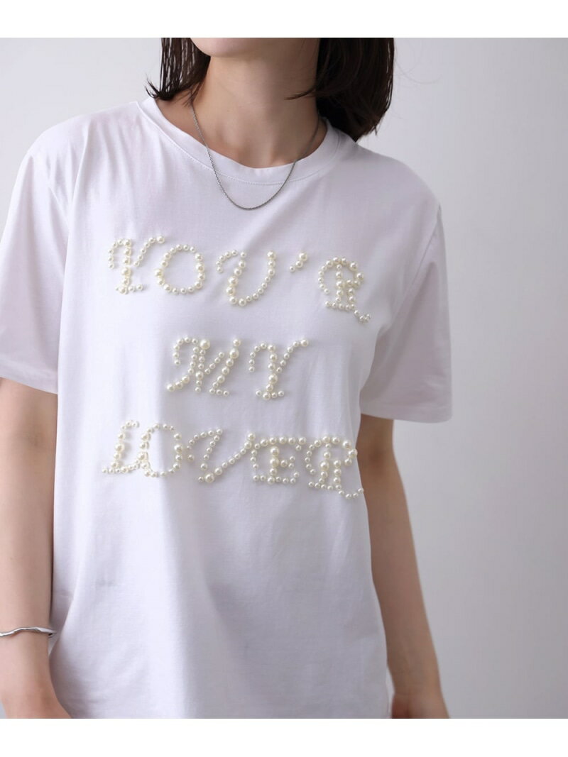 乐天商城 - 【SALE／50%OFF】パールロゴTシャツ Bou Jeloud バブ / ブージュルード トップス カットソー・Tシャツ ホワイト ブラック【RBA_E】[Rakuten Fashion]
