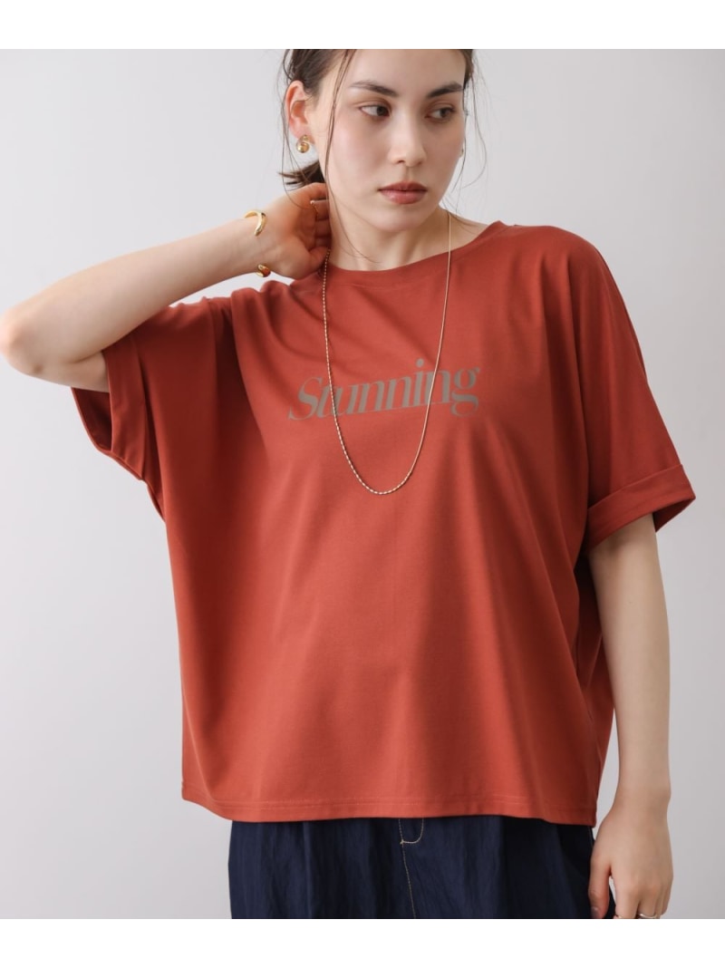 【SALE／29%OFF】【接触冷感/UVカット】クリアクールロゴTシャツ Bou Jeloud バブ / ブージュルード トップス カットソー・Tシャツ ホワイト オレンジ【RBA_E】[Rakuten Fashion] linkit-10007660 Bab/Bou Jeloud サンプル画像2