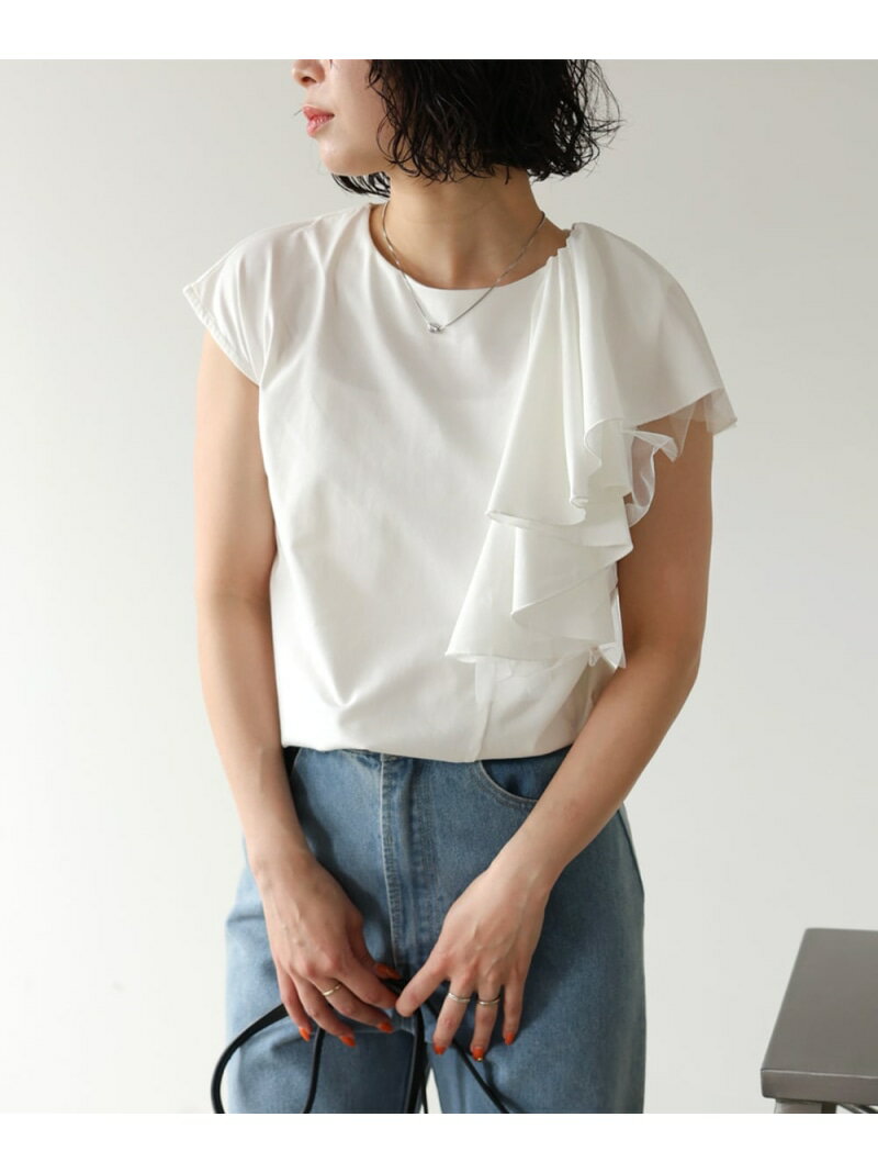 Rakuten - 【SALE／29%OFF】イレヘムラッフルデザインカットソー Bab バブ / ブージュルード トップス カットソー・Tシャツ ブラック ホワイト【RBA_E】[Rakuten Fashion]