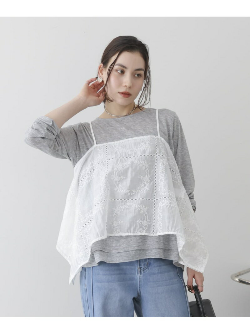 Rakuten - 【SALE／10%OFF】【WEB限定】パッチワーク刺繍キャミソール Bou Jeloud バブ / ブージュルード トップス キャミソール ホワイト ブラック【RBA_E】[Rakuten Fashion]