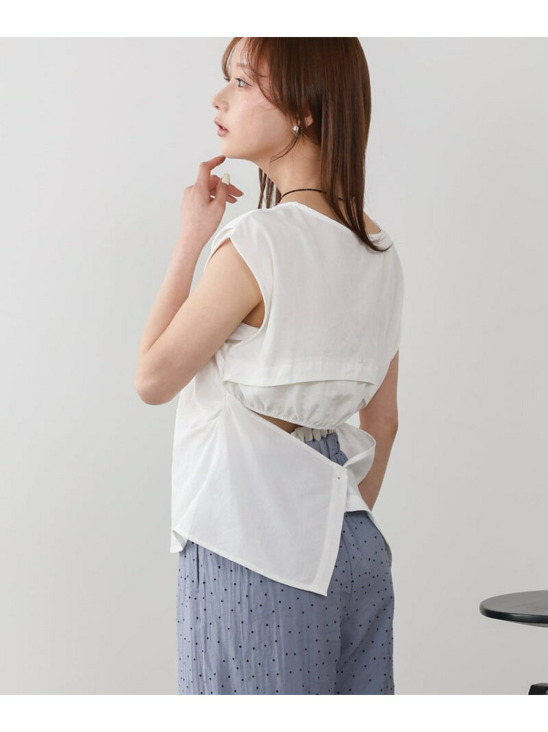 Rakuten - 【SALE／29%OFF】バックデザインノースリーブブラウス Bab バブ / ブージュルード トップス シャツ・ブラウス ブラック ブルー ホワイト【RBA_E】[Rakuten Fashion]