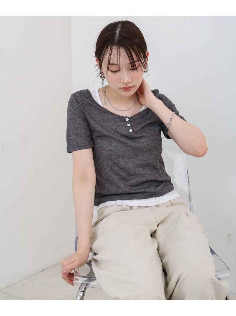 Rakuten - 【SALE／29%OFF】タンクセットヘンリーネックトップス Bab バブ / ブージュルード トップス カットソー・Tシャツ ブラック ブルー ブラウン【RBA_E】[Rakuten Fashion]
