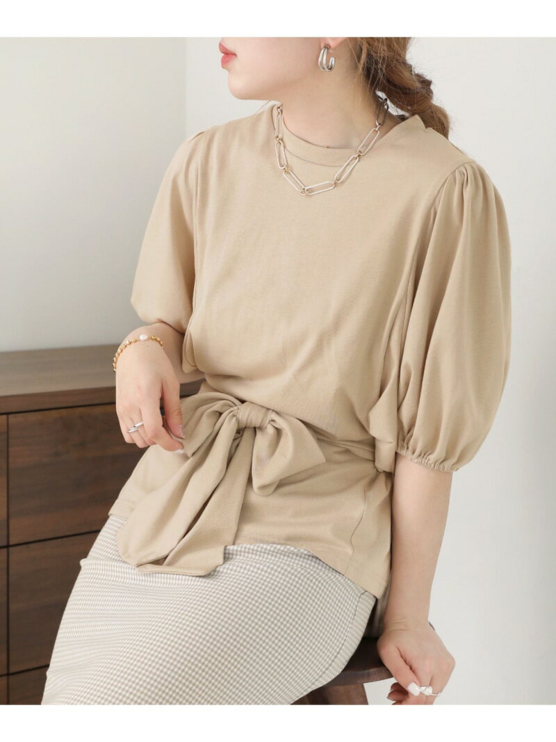 Rakuten - 【SALE／50%OFF】パフスリーブウエストマークカットソー Bab バブ / ブージュルード トップス カットソー・Tシャツ ピンク グレー ベージュ【RBA_E】[Rakuten Fashion]