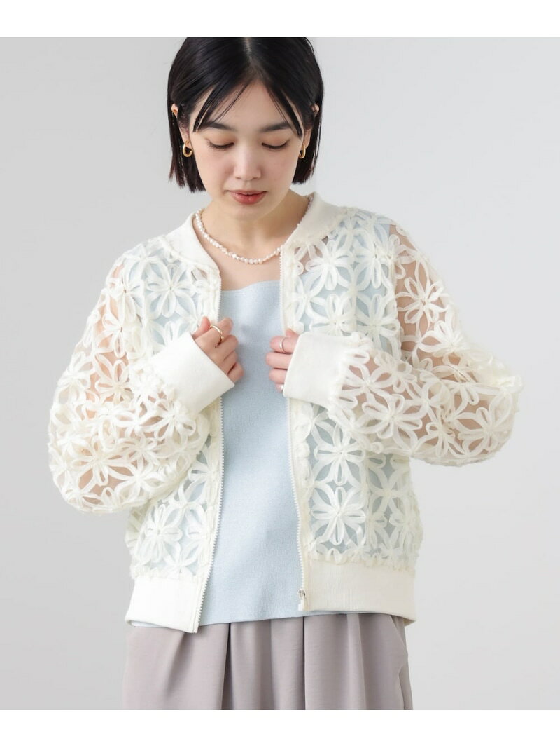 Rakuten - 【SALE／10%OFF】フラワーモチーフブルゾン Bou Jeloud バブ / ブージュルード ジャケット・アウター ブルゾン・ジャンパー ブラック ホワイト【RBA_E】【送料無料】[Rakuten Fashion]