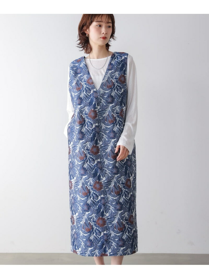 Rakuten - 【SALE／10%OFF】ジャガードスリーブレスワンピース Bou Jeloud バブ / ブージュルード ワンピース・ドレス ワンピース ブルー ブラック【RBA_E】【送料無料】[Rakuten Fashion]