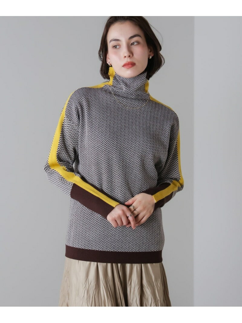 乐天商城 - 【SALE／50%OFF】ヘリンボーン配色ニット Bou Jeloud バブ / ブージュルード トップス ニット グリーン レッド イエロー【RBA_E】[Rakuten Fashion]