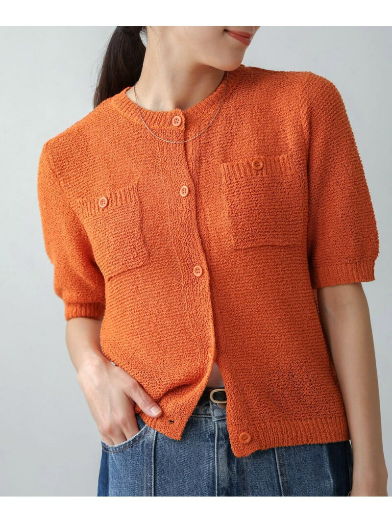 Rakuten - 【SALE／20%OFF】2ポケットニットカーディガン Bou Jeloud バブ / ブージュルード トップス カーディガン ブルー オレンジ レッド【RBA_E】【送料無料】[Rakuten Fashion]