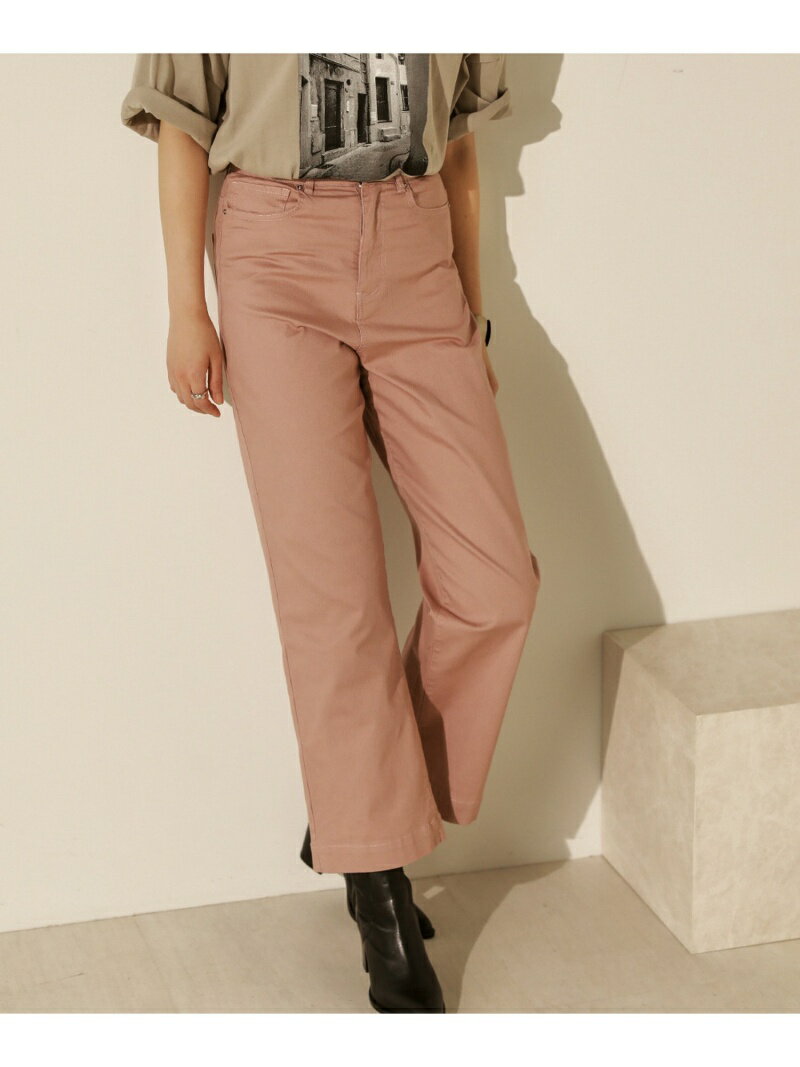 【SALE／50%OFF】ストレートワイドストレッチコットンPT Bou Jeloud バブ / ブージュルード パンツ その他のパンツ ピンク ブルー カーキ【RBA_E】[Rakuten Fashion]