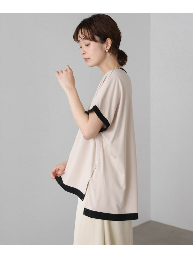 バイカラーTシャツ Bou Jeloud バブ / ブージュルード トップス カットソー・Tシャツ ブルー ブラック ホワイト ブラウン【送料無料】[Rakuten Fashion]