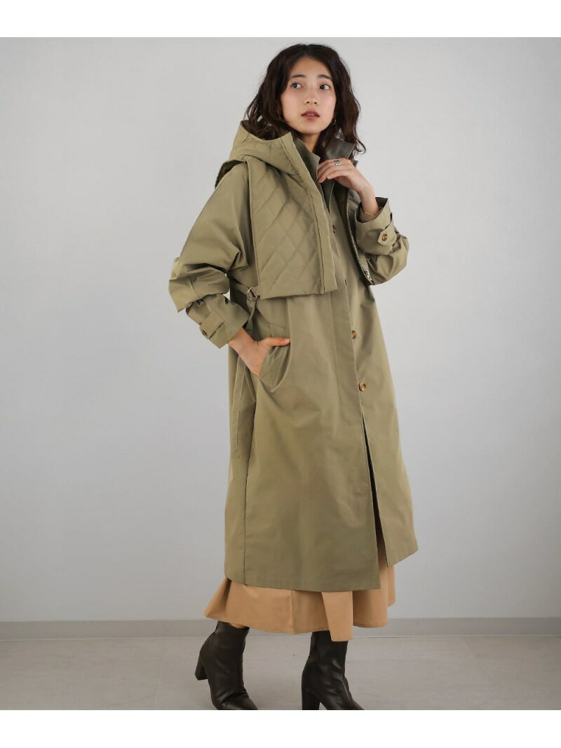 Rakuten - 【SALE／50%OFF】キルティングレイヤードアウター Bou Jeloud バブ / ブージュルード ジャケット・アウター ダウンジャケット・ダウンベスト カーキグリーン ベージュ【RBA_E】【送料無料】[Rakuten Fashion]