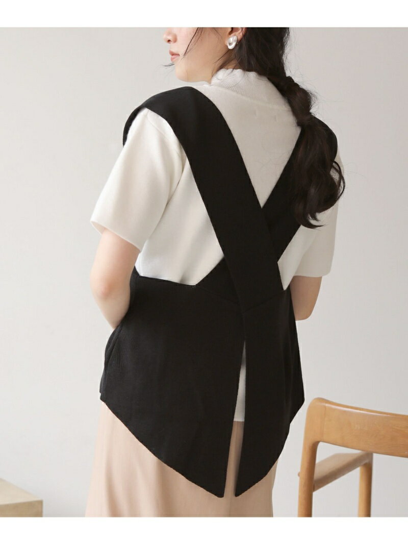 Rakuten - 【SALE／50%OFF】バッククロスニットビスチェ Bab バブ / ブージュルード トップス ニット ベージュ ブラック ブラウン【RBA_E】[Rakuten Fashion]