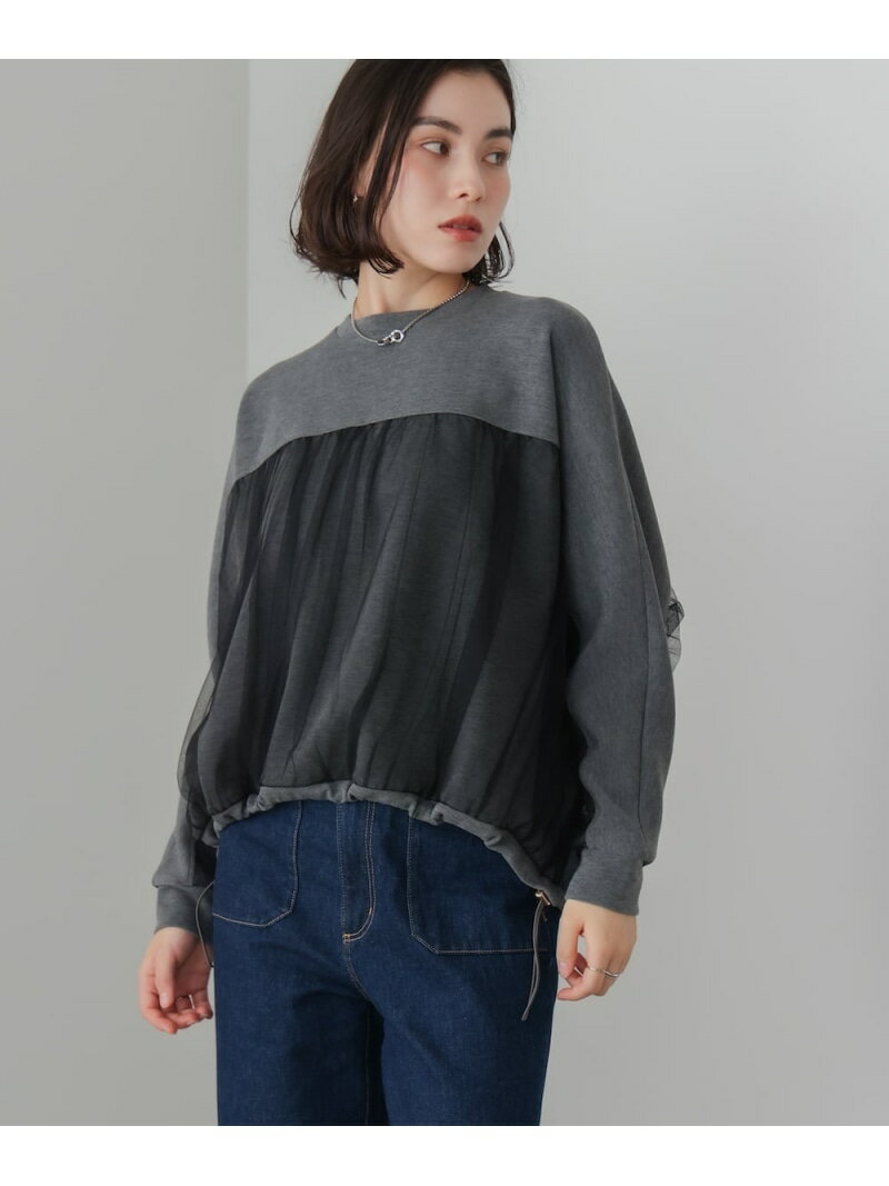 乐天商城 - 【SALE／49%OFF】パウンドストレッチチュールプルオーバー Bou Jeloud バブ / ブージュルード トップス スウェット・トレーナー ブラック グレー【RBA_E】[Rakuten Fashion]