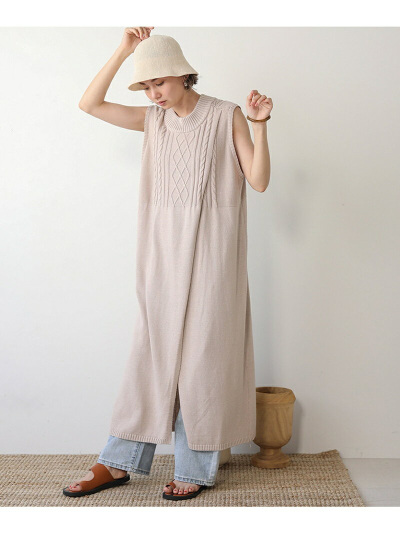 Rakuten - 【SALE／40%OFF】【WEB限定】前後2WAYケーブルニットワンピース Bab バブ / ブージュルード ワンピース・ドレス ワンピース ブラウン グレー ベージュ【RBA_E】[Rakuten Fashion]