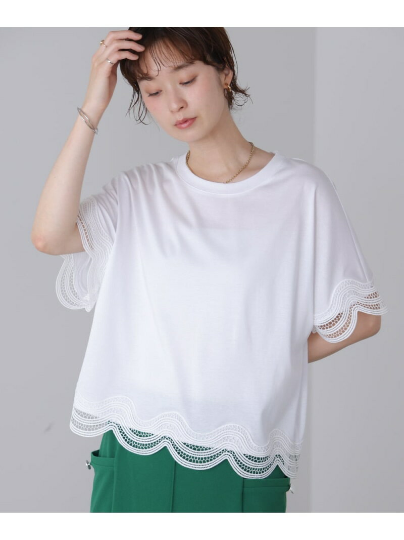 乐天商城 - 【SALE／20%OFF】レーストリミングプルオーバー Bou Jeloud バブ / ブージュルード トップス カットソー・Tシャツ ホワイト ブラック【RBA_E】【送料無料】[Rakuten Fashion]
