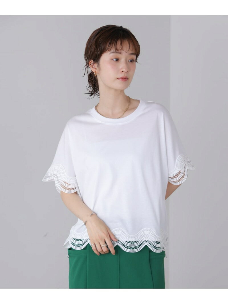 【SALE／20%OFF】レーストリミングプルオーバー Bou Jeloud バブ / ブージュルード トップス カットソー・Tシャツ ホワイト ブラック【RBA_E】【送料無料】[Rakuten Fashion] linkit-10007679 Bab/Bou Jeloud サンプル画像3