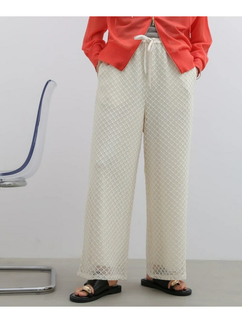 【SALE／20%OFF】カラミメッシュパンツ Bou Jeloud バブ / ブージュルード パンツ ジーンズ・デニムパンツ ホワイト ベージュ ブラック【RBA_E】【送料無料】[Rakuten Fashion]