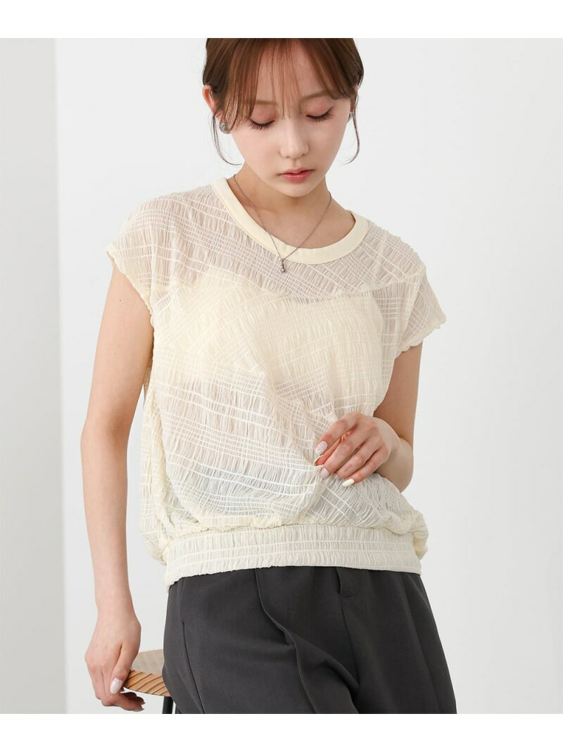Rakuten - 【SALE／30%OFF】シャーリング切り替えトップス Bab バブ / ブージュルード トップス カットソー・Tシャツ ブラック ホワイト【RBA_E】[Rakuten Fashion]