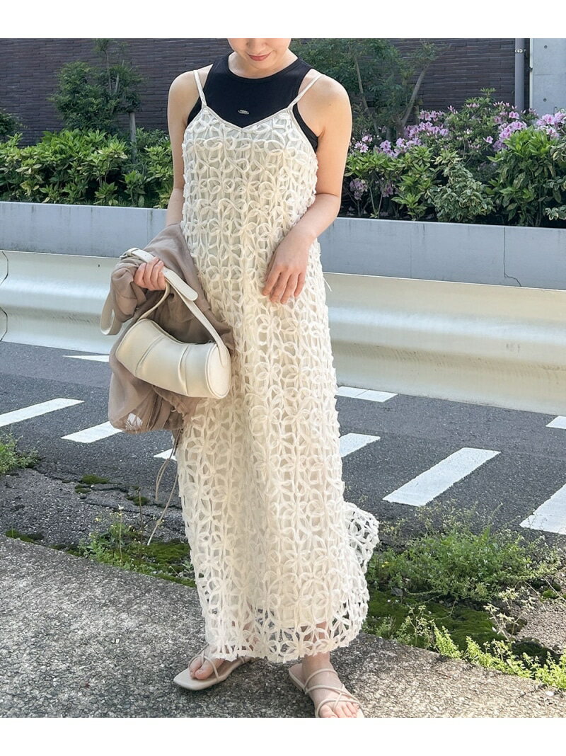 乐天商城 - 【SALE／10%OFF】【低身長向けサイズあり】フラワーレースキャミワンピース Bab バブ / ブージュルード ワンピース・ドレス ワンピース ホワイト ブラック【RBA_E】【送料無料】[Rakuten Fashion]