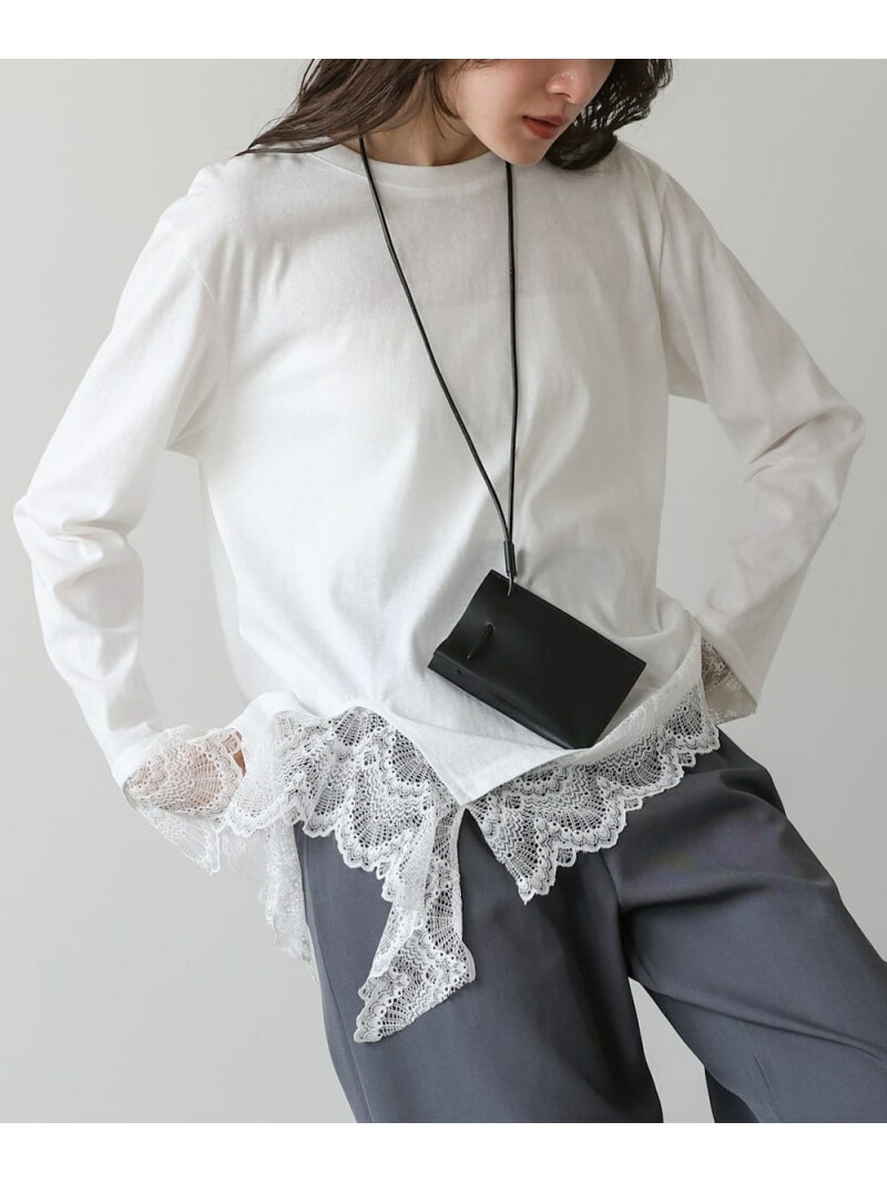 乐天商城 - 【SALE／32%OFF】レースレイヤードロンT Bab バブ / ブージュルード トップス カットソー・Tシャツ ホワイト ブルー ブラック【RBA_E】[Rakuten Fashion]