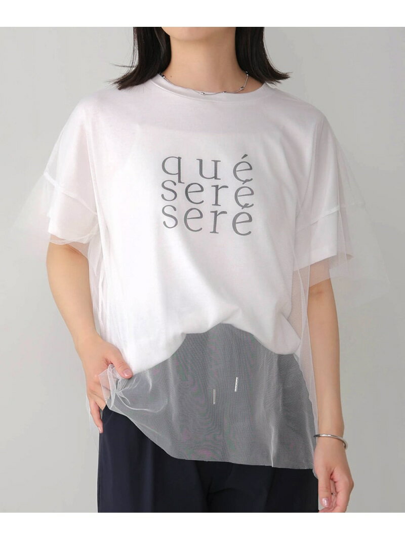Rakuten - 【SALE／39%OFF】チュールレイヤードロゴTシャツ Bou Jeloud バブ / ブージュルード トップス カットソー・Tシャツ ブラック ホワイト【RBA_E】【送料無料】[Rakuten Fashion]