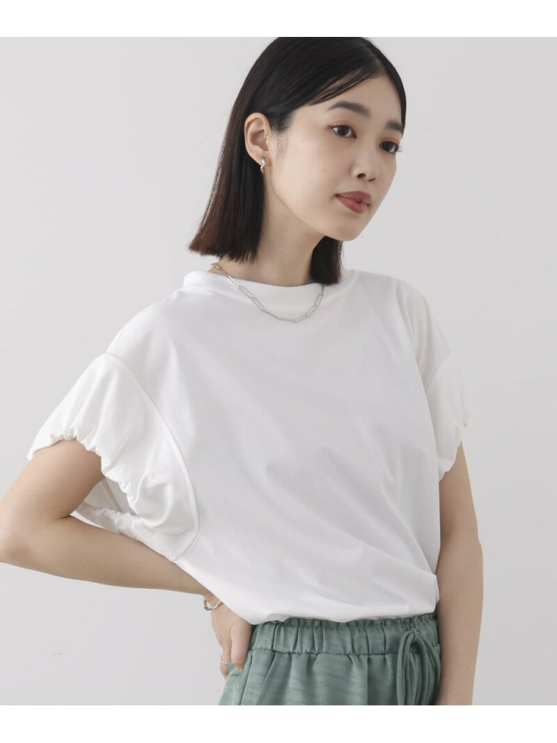 乐天商城 - 【SALE／20%OFF】袖バルーンTシャツ Bou Jeloud バブ / ブージュルード トップス カットソー・Tシャツ ホワイト ブラック【RBA_E】【送料無料】[Rakuten Fashion]