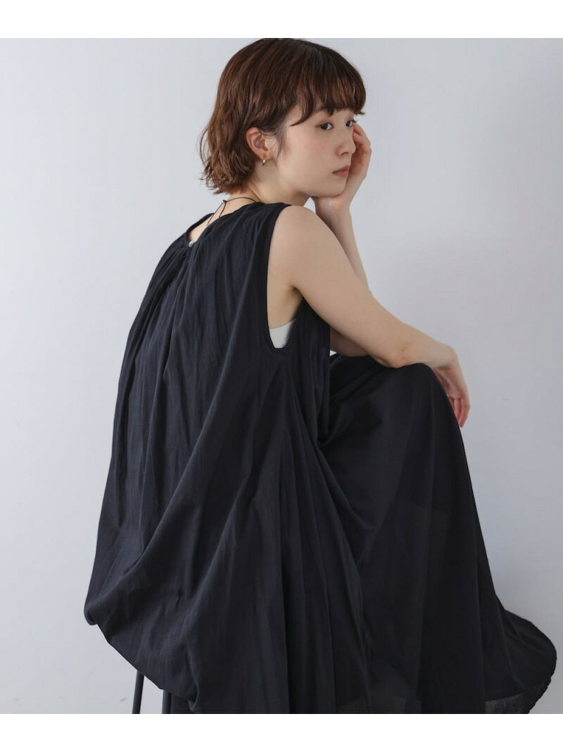 【SALE／20%OFF】コットンボイルカラーロングワンピース Bou Jeloud バブ / ブージュルード ワンピース・ドレス ワンピース パープル ブラック【RBA_E】【送料無料】[Rakuten Fashion]